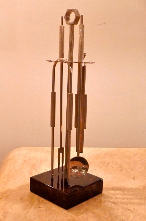 Mid-20th Century Aldo Tura Standing Set of Bar Tools