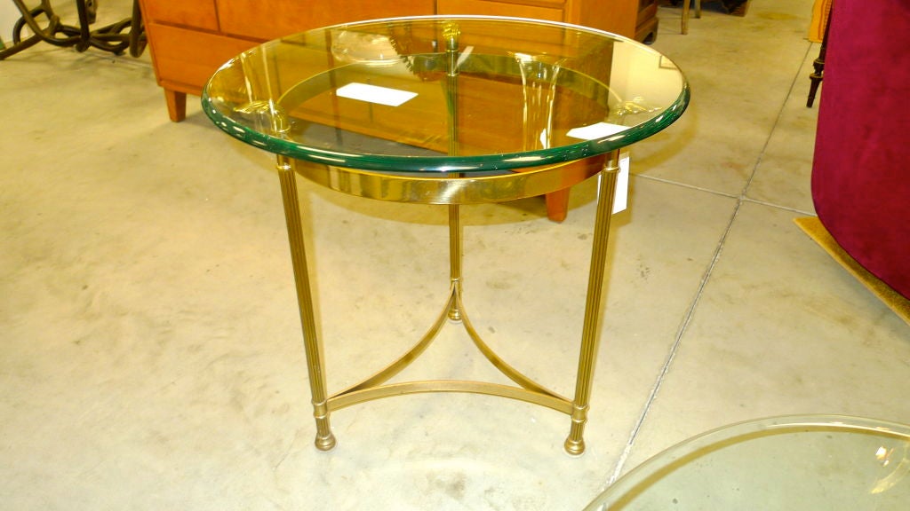 La Barge Brass Round Lamp Table 1