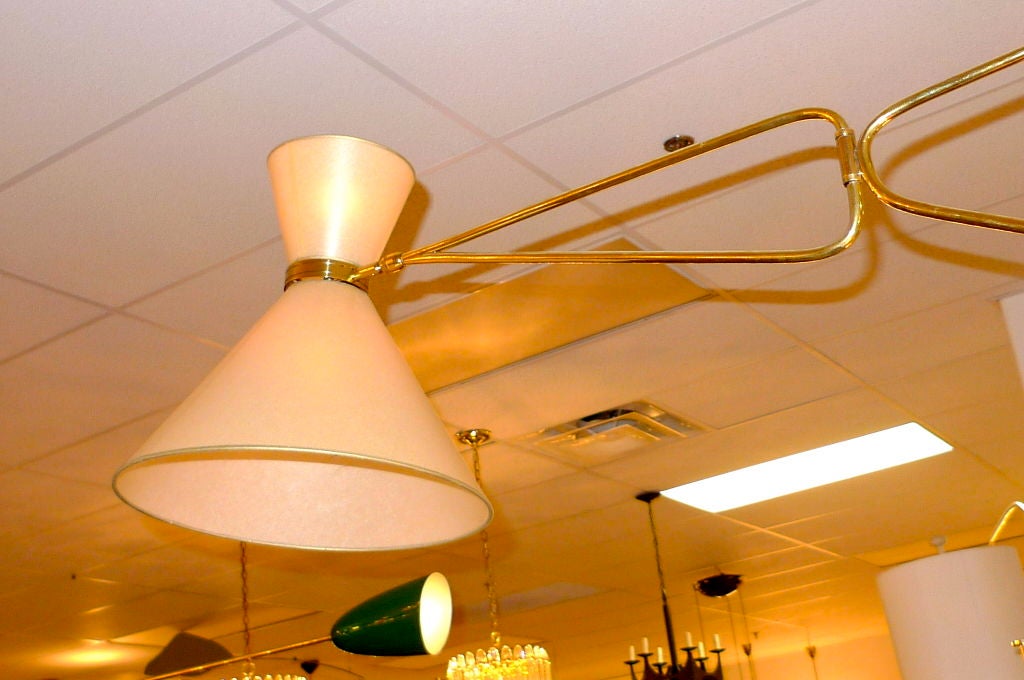 Guariche Diabolo Brass Swing Arm Wall Light