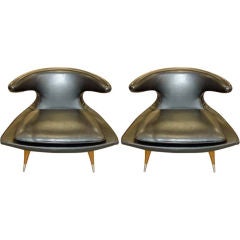 Pair of Horn Chairs by Karpen of California