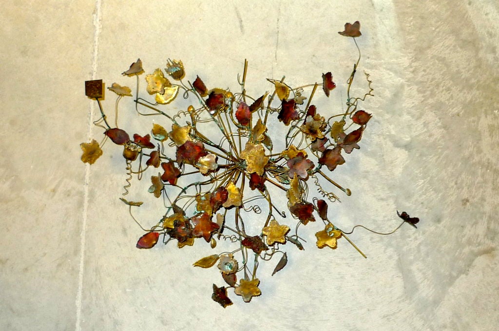 metal ivy leaves