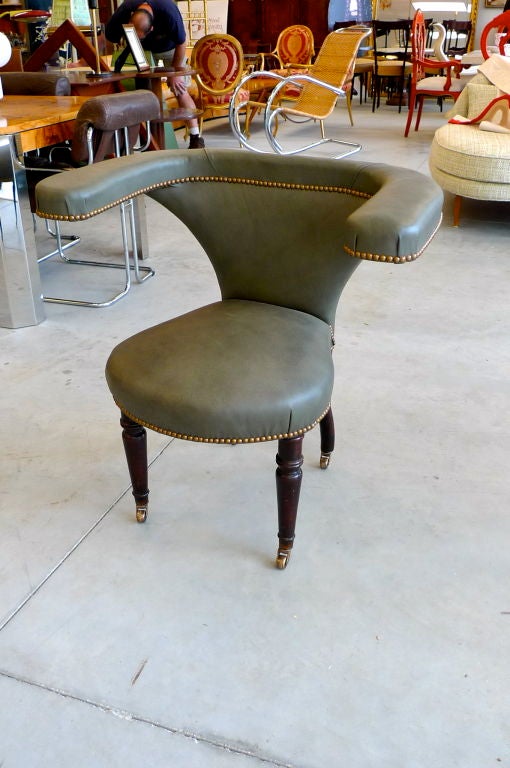 WIlliam IV Horseshoe Library Chair 2