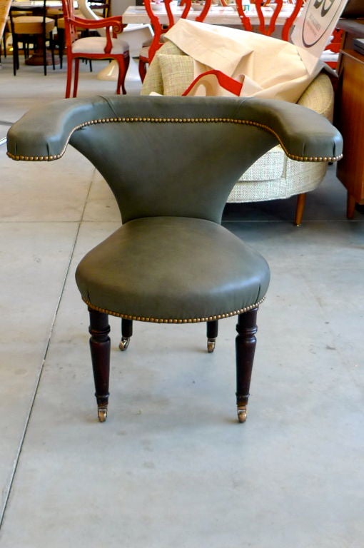 WIlliam IV Horseshoe Library Chair 5