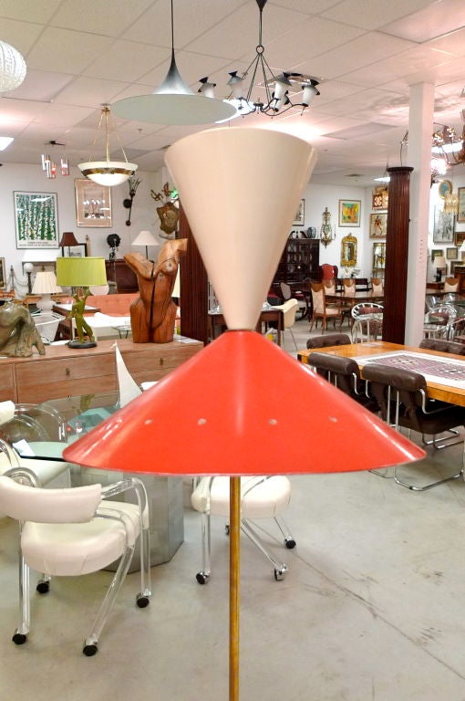 Stilnovo Articulating Arm Floor Lamp with Diabolo Shade In Excellent Condition In Hanover, MA