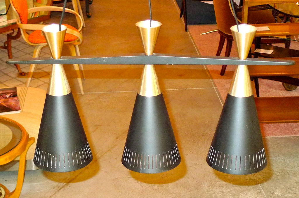 Swedish Tri-Cone Linear Pendant Lamp 2