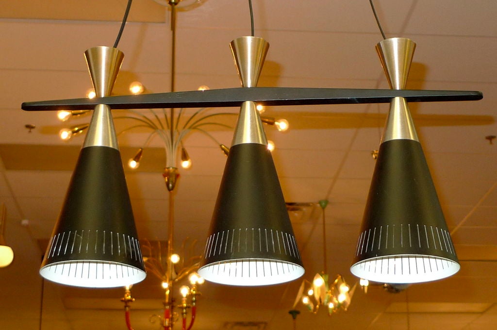 Swedish Tri-Cone Linear Pendant Lamp 3