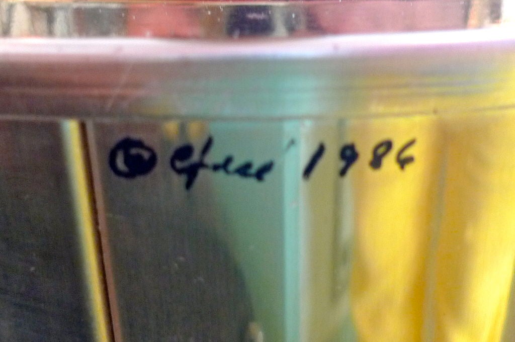American Curtis Jere Signed Brass Pedestal Column