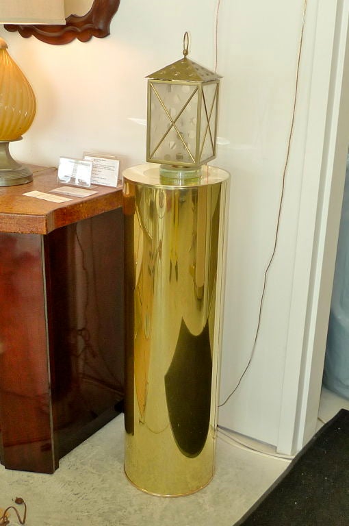 Curtis Jere Signed Brass Pedestal Column 1