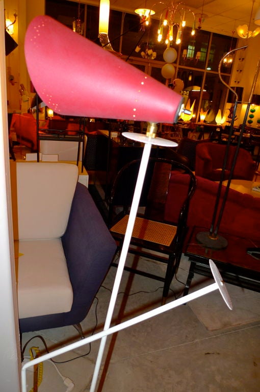 French Sculptural Modernist Tripod Floor Lamp For Sale