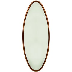 1960's La Barge Gilt Wood Oval Wall Mirror