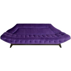 Retro Gondola Sofa in Purple Velvet by Adrian Pearsall