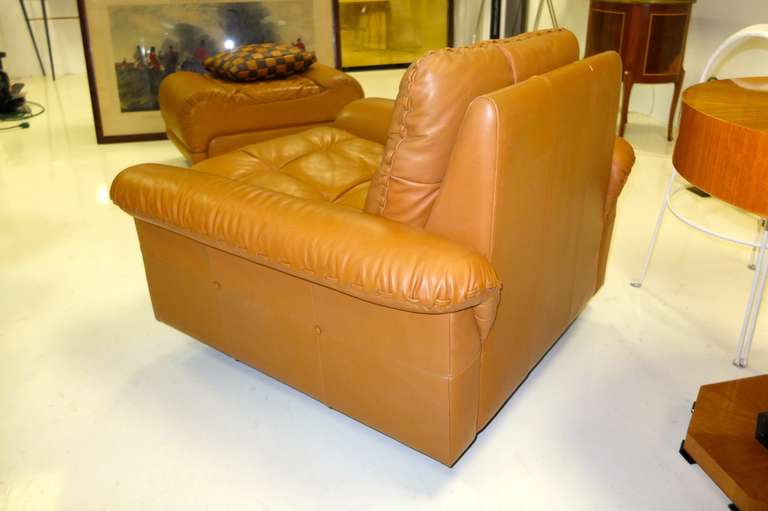 Late 20th Century De Sede 1970's Leather Club Chair For Sale