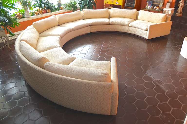 milo baughman circular sofa