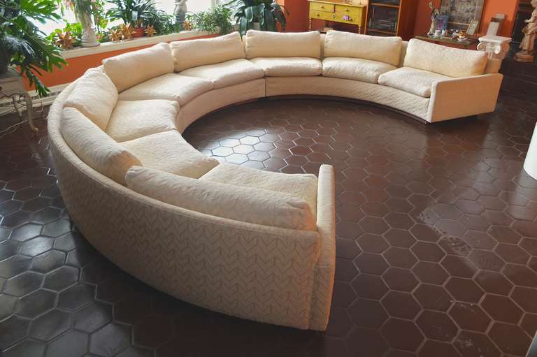 Mid-20th Century Milo Baughman for Thayer Coggin Circular Sectional Sofa