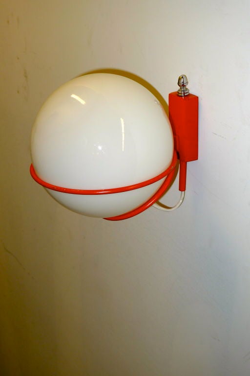 Pair of Italian Ball and Hoop Sconces For Sale 2
