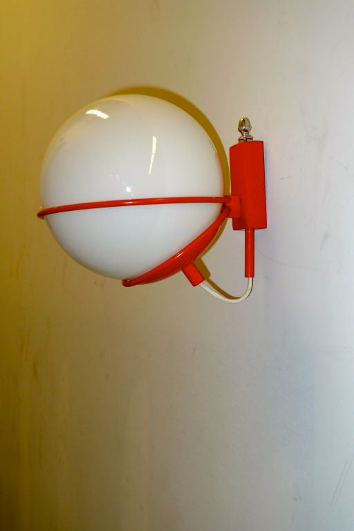 Pair of Italian Ball and Hoop Sconces For Sale 3