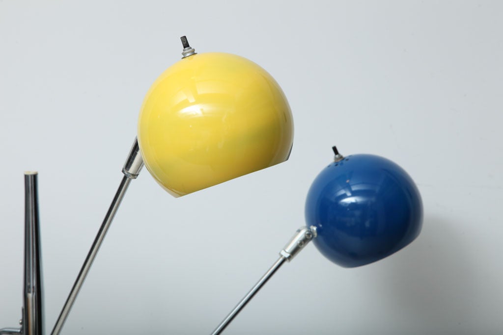 Three Arm Articulating Floor Lamp with Multi-Color Balls 6