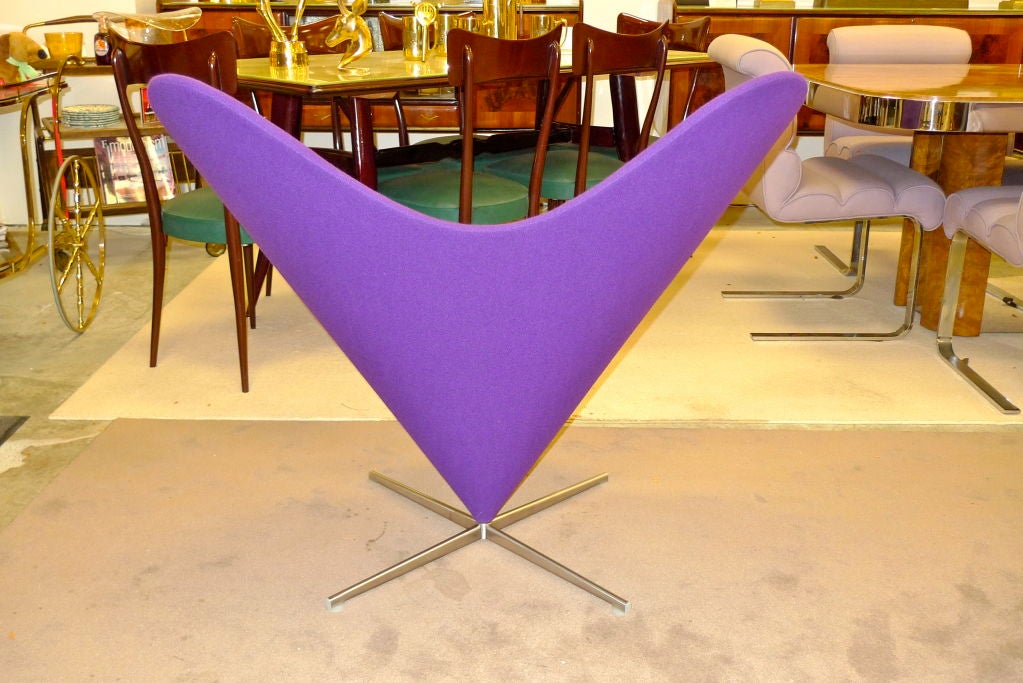 Verner Panton Heart Chair In Excellent Condition In Hanover, MA