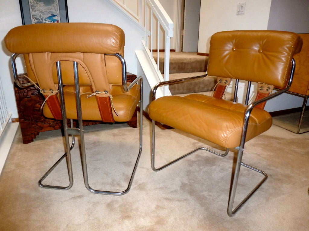 Set of 6 Tucroma Chairs by Mariani for Pace Collection In Excellent Condition In Hanover, MA