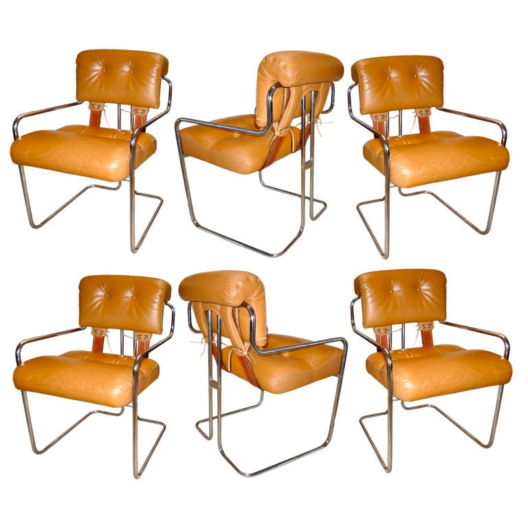 Set of 6 Tucroma Chairs by Mariani for Pace Collection