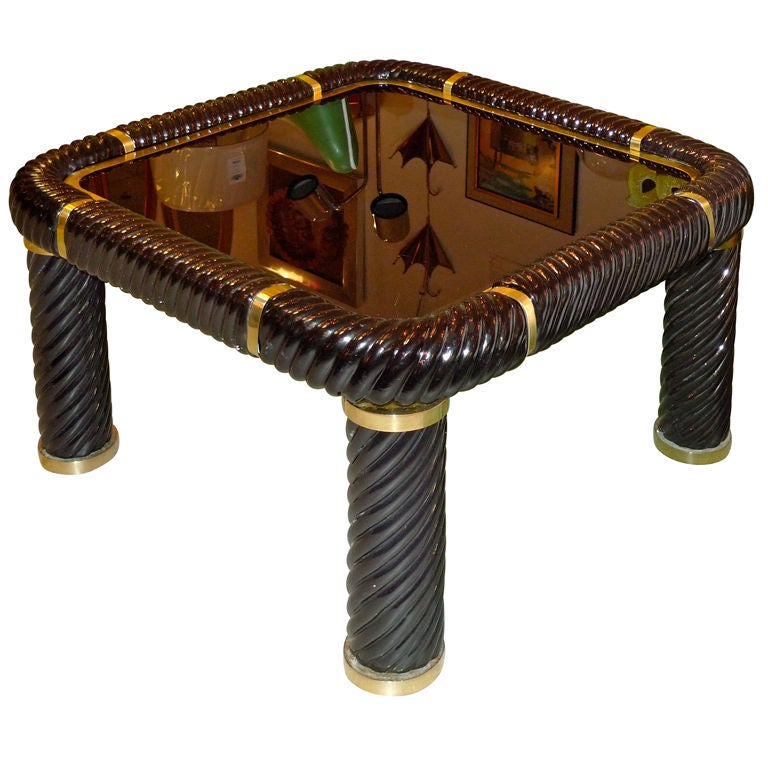 Tommaso Barbi Black Porcelain Square Cocktail Table