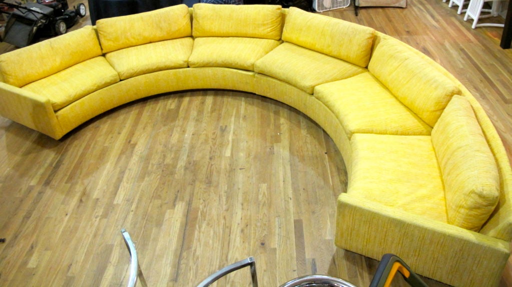 American Milo Baughman for Thayer Coggin Semi-Circular 2pc Sofa