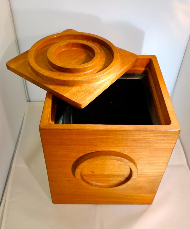 Jens H. Quistgaard for Dansk Teak Cube Ice Bucket For Sale 10