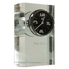 Pierre Cardin Lucite Table Clock