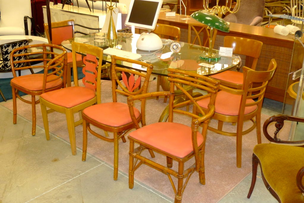 Set of 9 Art Deco Cafe Chairs by Kohn Mundus 5