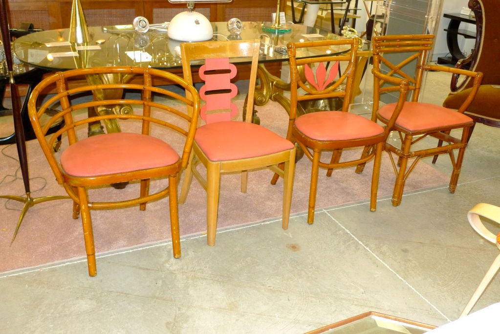Set of 9 Art Deco Cafe Chairs by Kohn Mundus 4