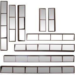 Set of 9 Slim Box Framed Mirrors for Wall Collage 