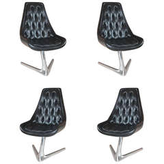 Ensemble de 4 chaises pivotantes Sculpta 'Star Trek' de Chromcraft