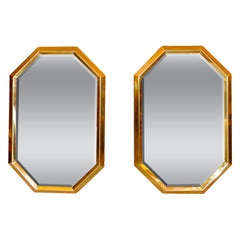 Octagonal Brass Mirrors