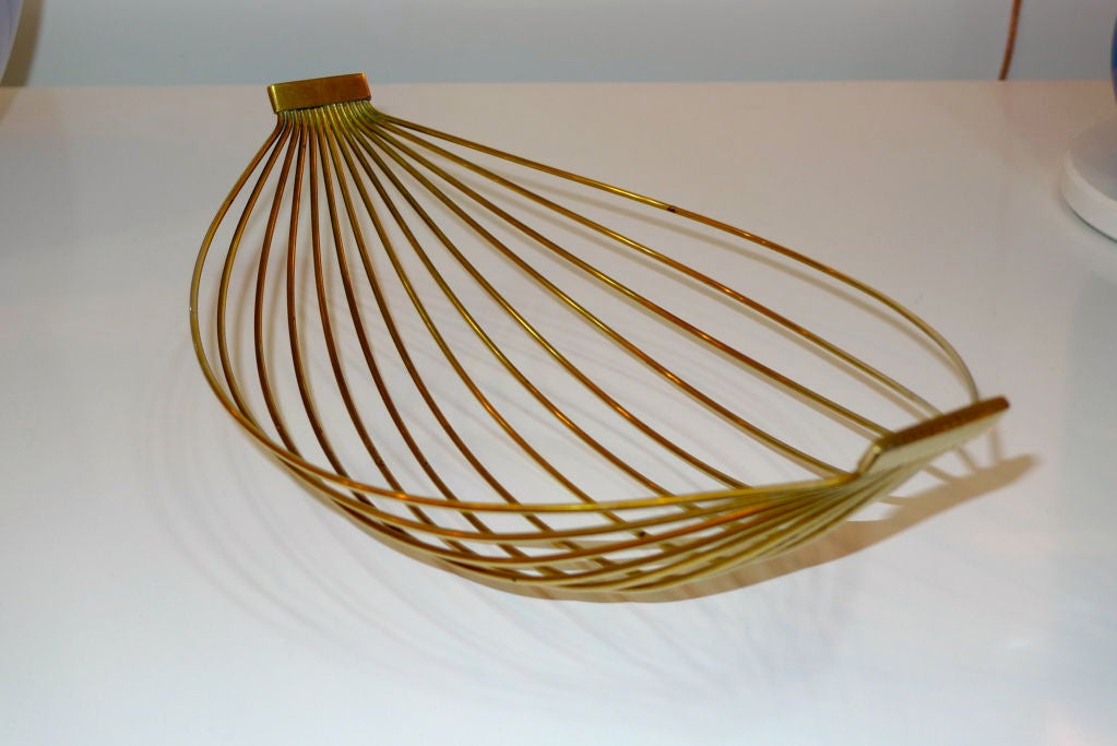 Folk Art Carl Auböck Brass Wire Fruit Basket
