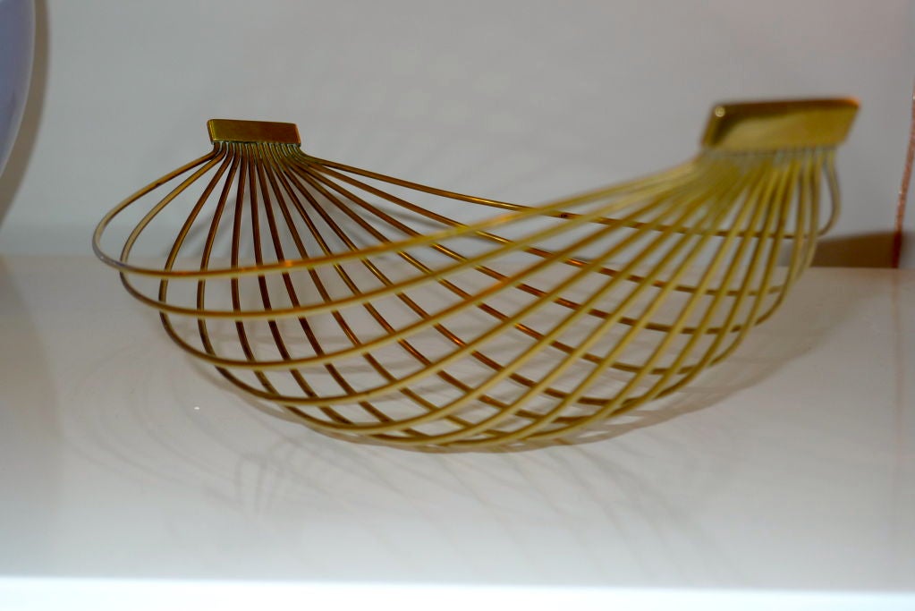 Mid-20th Century Carl Auböck Brass Wire Fruit Basket