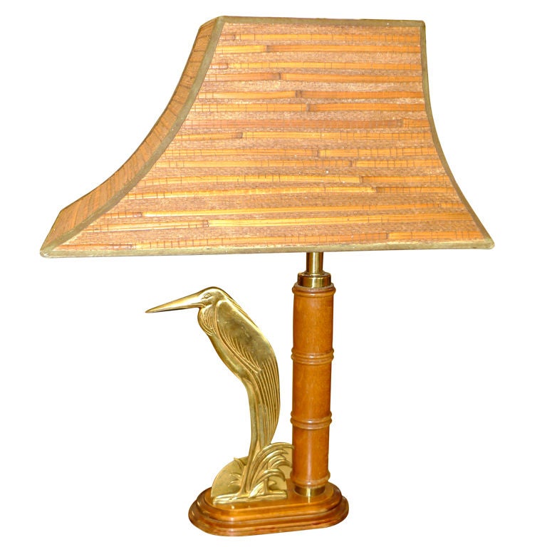 French 1950's Bamboo Table Lamp