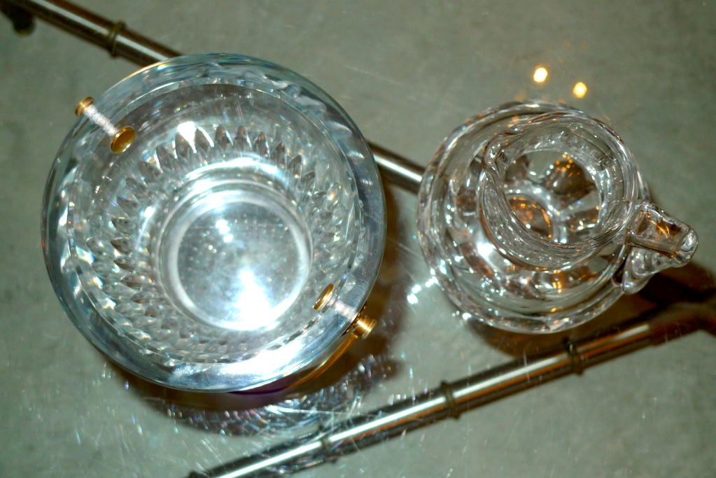 Vintage Baccarat Ice Bucket and Water Pitcher 2