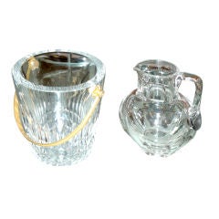 Vintage Baccarat Ice Bucket and Water Pitcher 4