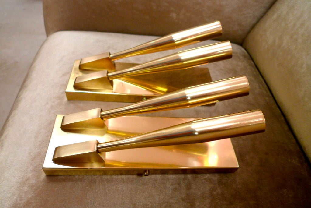 Pair of Brass Sconces attributed to Gio Ponti 1