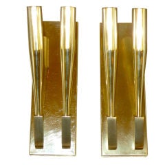 Pair of Brass Sconces attributed to Gio Ponti 2