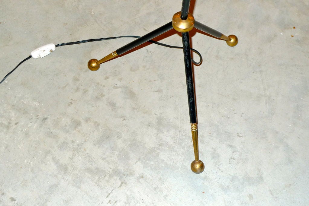 Mid-20th Century Pair of Whimsical French Modernist Tripod Floor Lamps For Sale