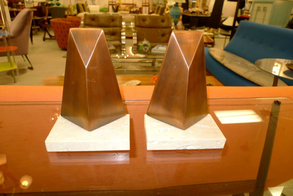 Late 20th Century Pair of Sculptural Bookends by William Macowski