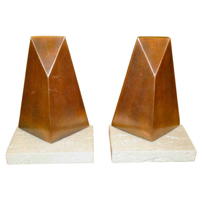 Pair of Sculptural Bookends by William Macowski