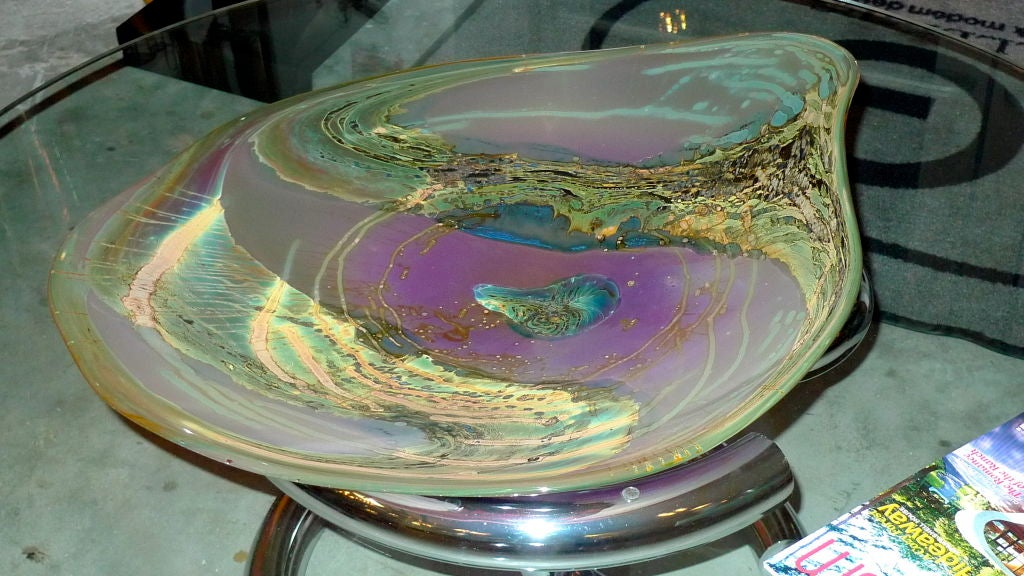 Belgian Studio Glass Charger by Samuel J. Herman