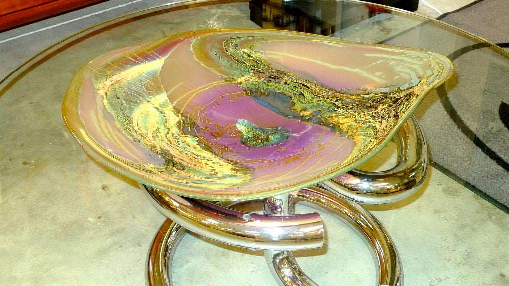20th Century Studio Glass Charger by Samuel J. Herman