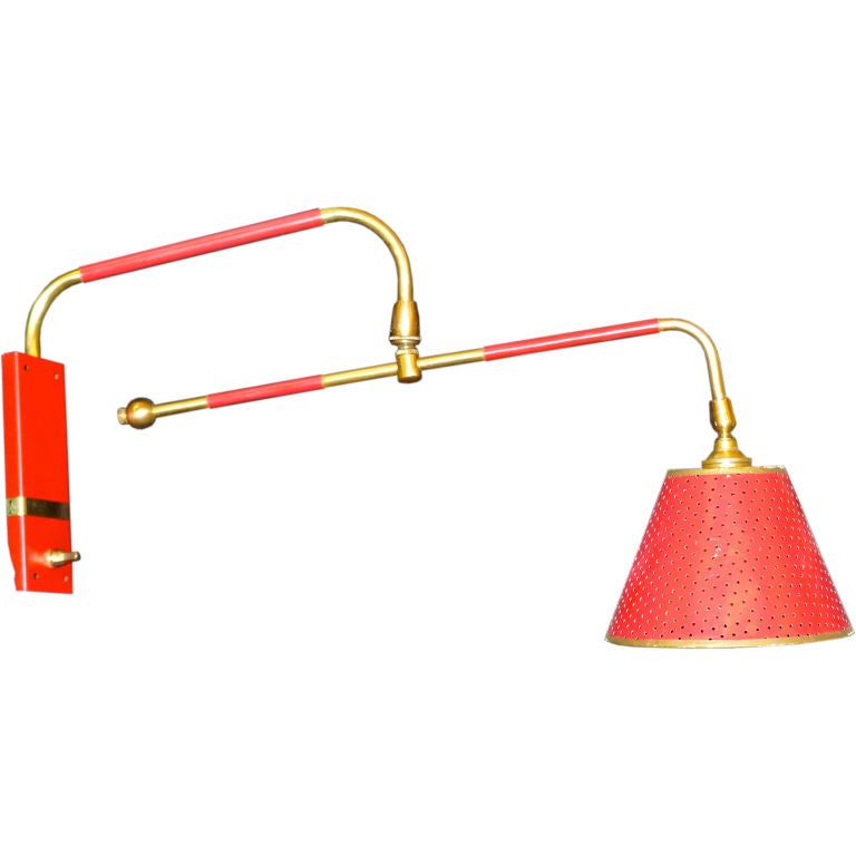French 1950
s Pivoting Swing Arm Sconce