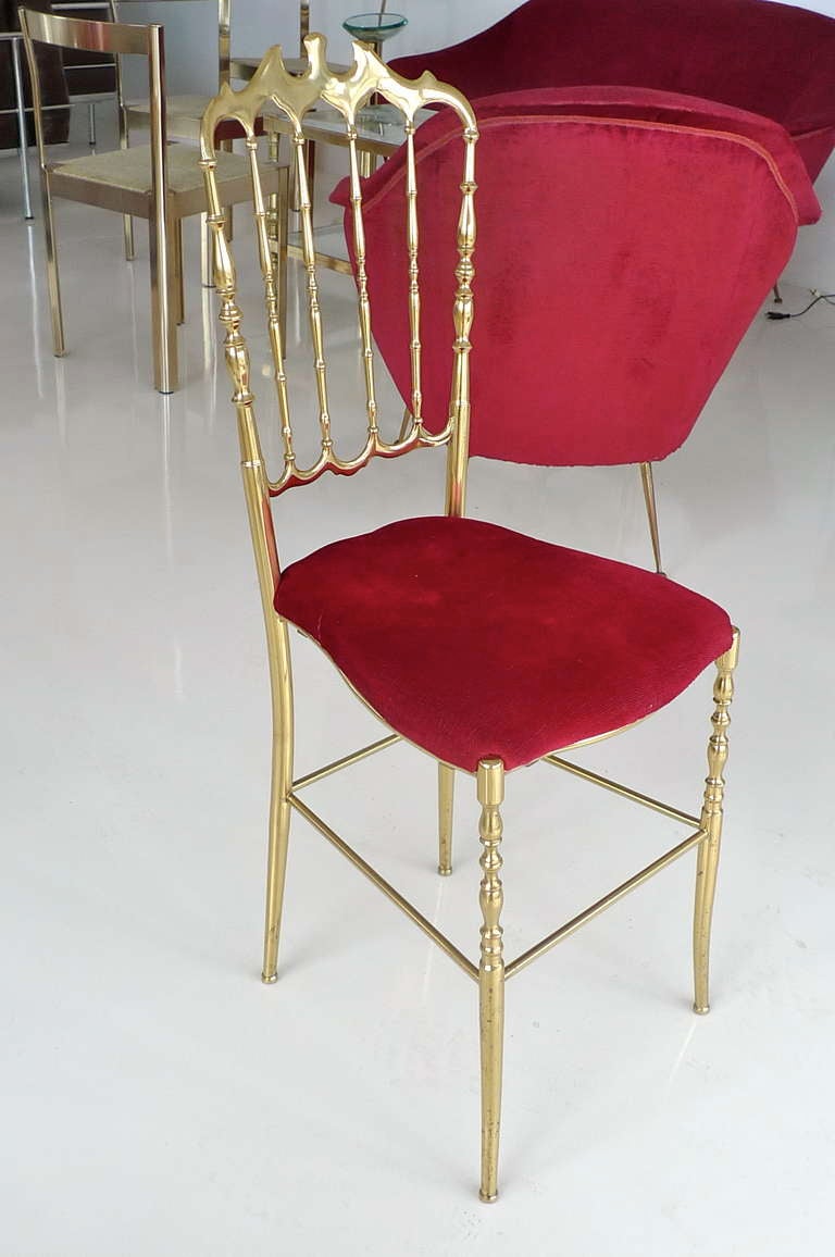 Mid-20th Century Solid Brass Chiavari Chair
