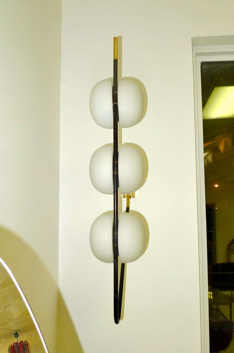 French 1950's 6 Globe Wall or Ceiling Lamp by Lunel For Sale 4