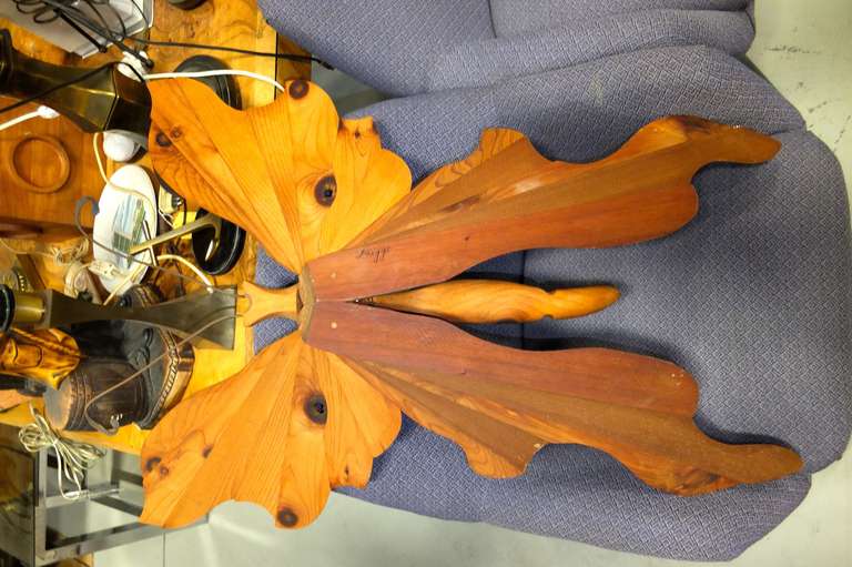 American Large Woodcraft Butterfly, Signed 'Briggs