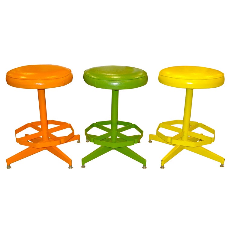 1960's Cal-Style Swivel Stools For Sale